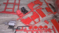 Lindberg Model car kit ” Little Red Wagon” 1965 Dodge hot rod truck Z159