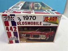1/25 JO-HAN 1970 OLDSMOBILE 442 HARDTOP WHITE RED LINE TIRES MODEL KIT OPEN 3 B2