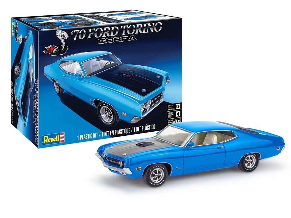 Revell 1/25 1970 Ford Torino Cobra Kit 14534 429 Cobra Jet Street Machine
