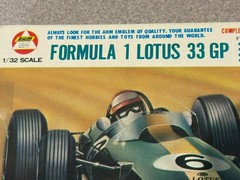 RARE VINTAGE AHM Wind Up Motorized Lotus 33 GP 1:32 Scale Model Kit