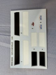 AMT/ERTL 8940 70 Chevelle SS 454 Parts Kit Bash Decals