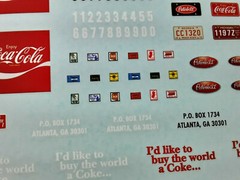 Peterbilt 352 Pacemaker Cabover 1/25 waterslide decal sheet Coca-Cola Coke COE