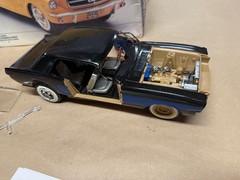 BIG 1/16 SCALE 1964 1/2 Mustang Coupe AMT Scale Model Kit Started Parts REbuild