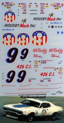 NASCAR DECAL # 9 AIR KADDY 1971 PLYMOUTH ROAD RUNNER PETE HAMILTON 1/25
