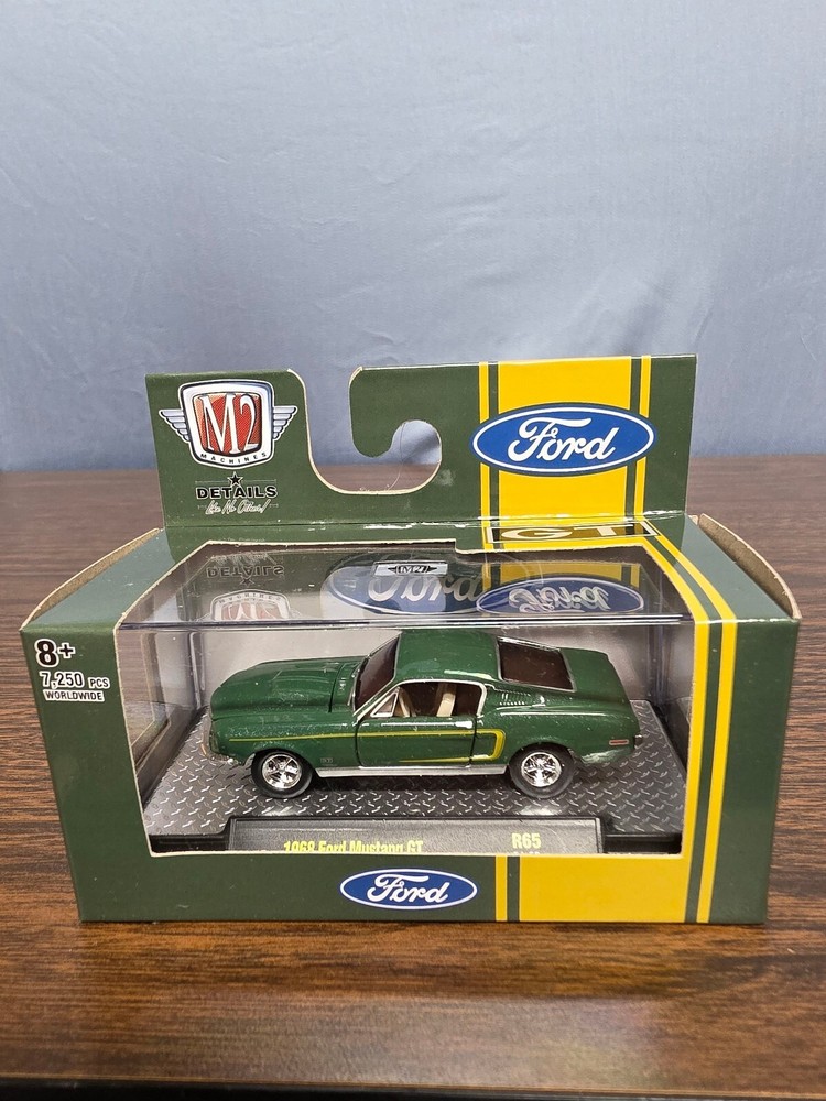 M2 Machines 1968 Ford Mustang GT Diecast Model Car Green