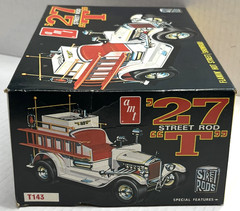Vintage AMT ’27 “T” Ford Street Rod Fire Truck Model Kit Sealed Parts 1/25 T143