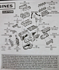 FUEI INJECTED 8 CYL HEMI ENGINE 1/25 SCALE LOTS OF CHROME AND DETAIL 1/25