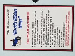1933 Willys Coupe DECAL SHEET from AMT 1:25 Model Kit 33 MALCO GASSER DECALS