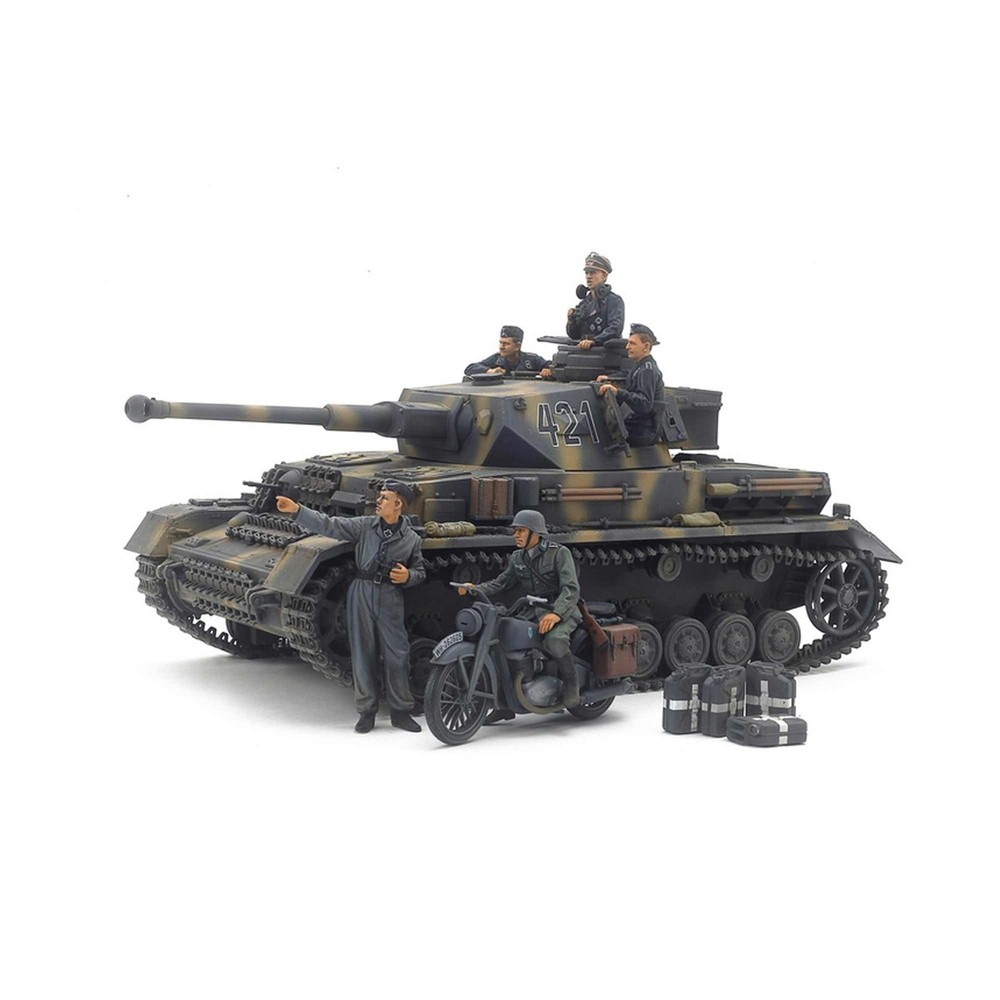 Tamiya 1/35 German Tank Panzerkampfwagen IV Ausf.G Early Production & Motorcycle