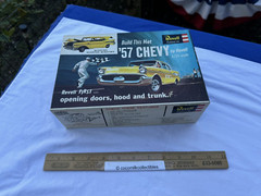 1963 Revell Model Kit 1957 Chevy Chevrolet 1/25 Bel Air Box & Parts Only No Body