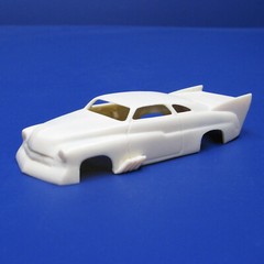 JFSL10 H:O ’49 Merc Super Pro Mod open wheel well resin slot car J Flintstone