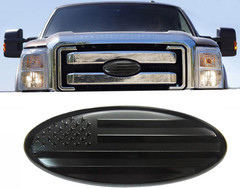 7 Inch American Black Flag Emblem Replacement for Ford, 7″ X 2 3/4″ Oval Decal B