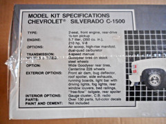 AMT 1990 Chevrolet Silverado C-1500 Model Kit 1/25 NOS Factory Sealed