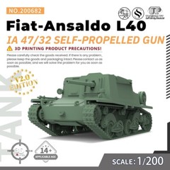 MRY-SFW SS682 1/200/350/700 Model IA Fiat-Ansaldo L40 47/32 Self-Propelled Gun
