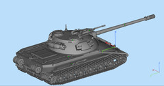 3D printed 1/72/35 Soviet Object 279 tank model kit