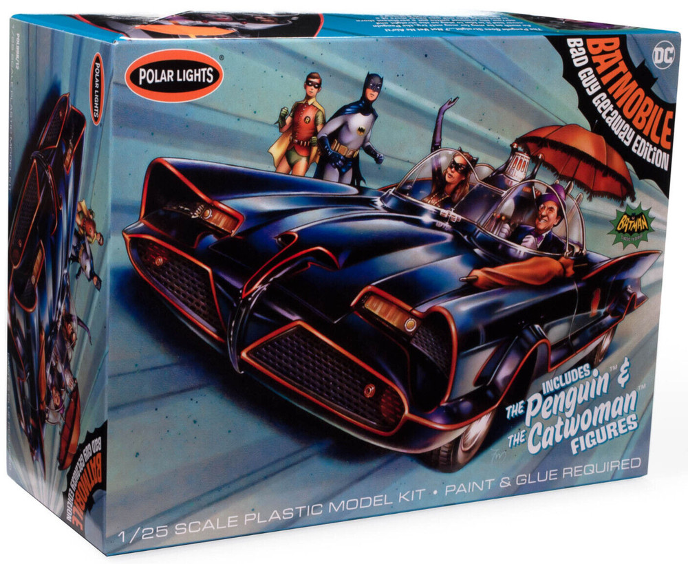 Polar Lights “Batman” Batmobile Bad Guy Ed. W/ Figures 1:25 Model Car Kit 998