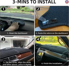 Dash Cover Mat Fit for 2007-2014 GMC Yukon Sierra SLT Denali,2007-2013 Chevy