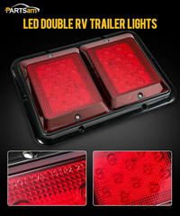 2X Double RV Trailer Camper Tail Lights 24-2835 LED Horizontal Vertical Surface