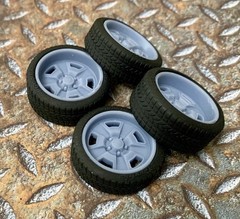 Resin 21/20 Inch: “Foose Four 42” Model car Wheels/Tires 1/24 scale