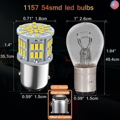 1157 Led Brake Light Bulb, 12V-24V 1157 7528 2357 2057 BAY15D LED Replacement