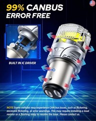 AUTOONE White 1157 LED Light Bulbs, 700% Brighter & 6500K White 7528 2057