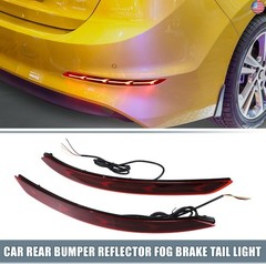 Rear Bumper Reflector Fog Brake Tail Turn Signal Light Red Yellow LED for