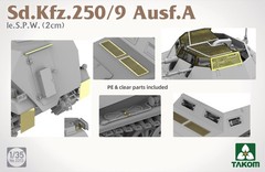 TAKOM 2213 1/35 Scale Sd.Kfz.250/9 Ausf.A Ie.S.P.W. (2cm) Assembly Model kit