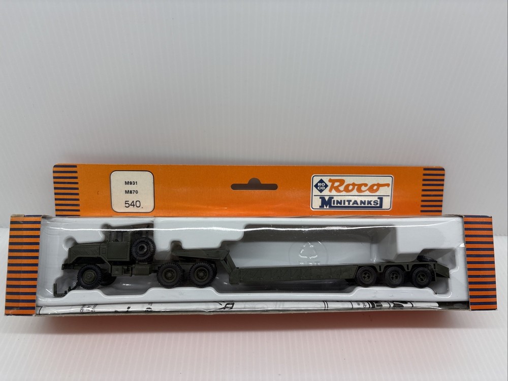 Roco Minitanks 540 M931 Tractor w/M870 Lowboy Trailer HO 1:87 Military NOS