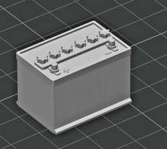 1/24 1/25 3D Resin Vintage/Old Style 12V Battery Scale Model Kit Parts