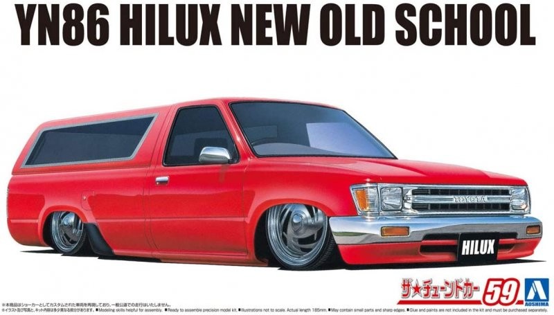 Aoshima 1/24 Scale The Tuned Car Model Kit Toyota YN86 Hilux New Old School ’95