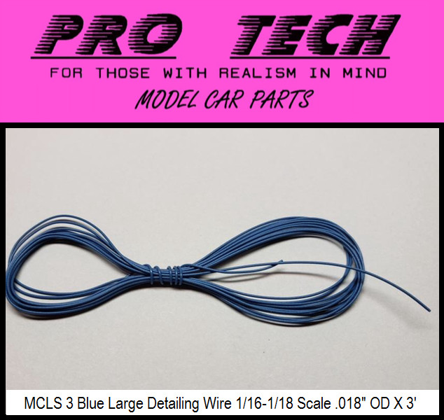 1:16-1:18 Scale MCLS 3 BLU Large Detailing Wire 3’ LBR Model Parts PRO TECH