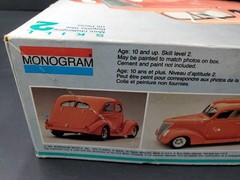 Monogram Fat Fendered 37 Ford Street Rod 1987 Partially Built Kit #2757