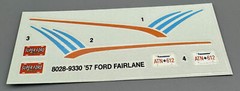 AMT-ERTL #8028 1:25 CAR MODEL DECALS 1957 FORD FAIRLANE VINTAGE MUSCLE CAR #D100