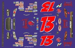 #13 Danny O’Quinn Venom Energy Drink 1/24th – 1/25th Scale Decals