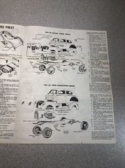 Vintage AMT 1939-40 Ford 1:25 Tudor Sedan 3 in 1 Model Original Instructions