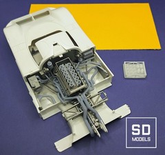 SD-J02+1 1/24 Jaguar XJR-9 LM Engine Additional Parts [Masking Tape Included], T