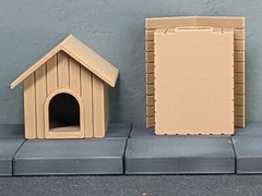 1/24 1/25 Scale Large Dog House – Diorama Accessory (G Scale, set of 2)