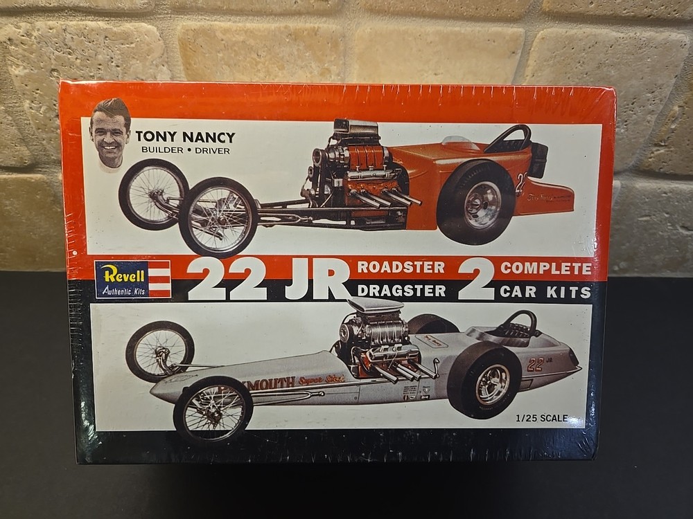 Revell, Tony Nancy, 22 JR Roadster/Dragster, 2 car kits, 1/25 !!Factory Sealed!!