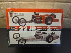 Revell, Tony Nancy, 22 JR Roadster/Dragster, 2 car kits, 1/25 !!Factory Sealed!!