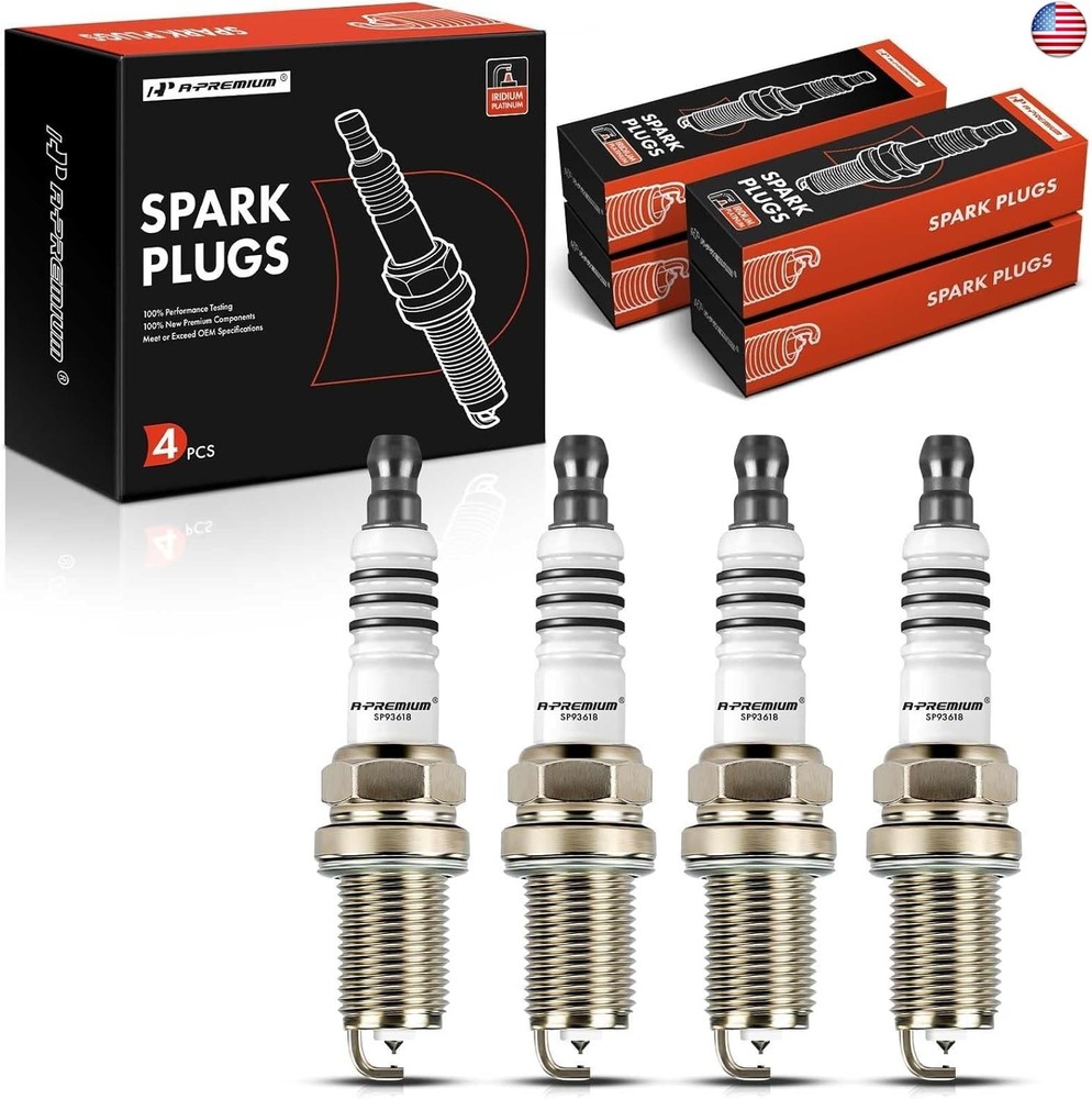 A-Premium Iridium Platinum Spark Plugs L4 1.4L Compatible with Jeep Renegade
