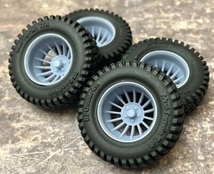 1/24 Scale: 18-Inch “Off-Road Western Cyclone” Wheels W/ Mud Tires;Jeep, Resin