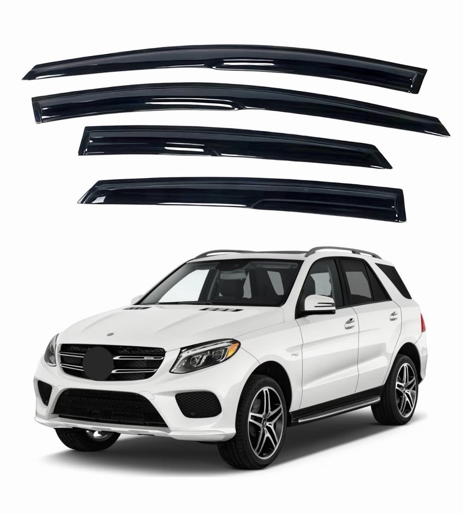 Mercedes-Benz ML/GLE (12-19) Window Visors Rain Guard Tape-On Extra Durable