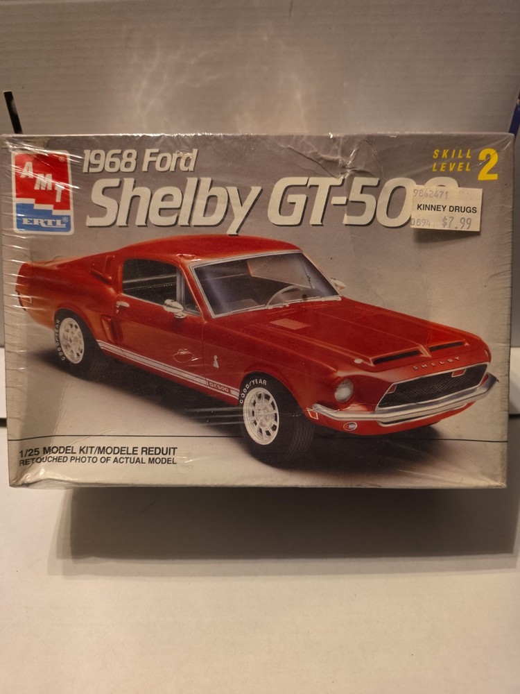 AMT ERTL 1968 Ford Shelby GT-500 Model Kit, 1/25 Scale, Sealed