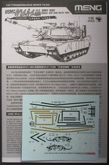Meng 1/35th Scale USMC M1A1 AIM – Decals & Directions from Kit No. TS-032