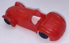 1951 Allard J2 Plastic Toy Car 1/32 PROCESSED PLASTIC Red 4.5” Nice