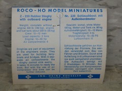Roco Minitanks (NEW) 1/87 Z-239 WWII US Rubber Dingy Accessory Set Lot # 3440K