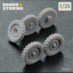 1/35 Doogs Studios #135025 Kubelwagen Wheel Set Type 2 For Meng