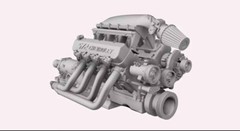 1/25 3D Resin Chevy 572 COPO Engine W/Transmission Scale Model Kit Parts