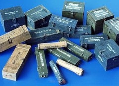1/35 Scale Die-Cast Resin Model Assembled Kit German Ammunition Containers Sc…