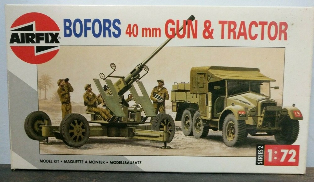 Airfix 1/72 BORFORS 40mm Gun And Tractor Series 2 #02314 Model Kit B1-4-Box 2-A